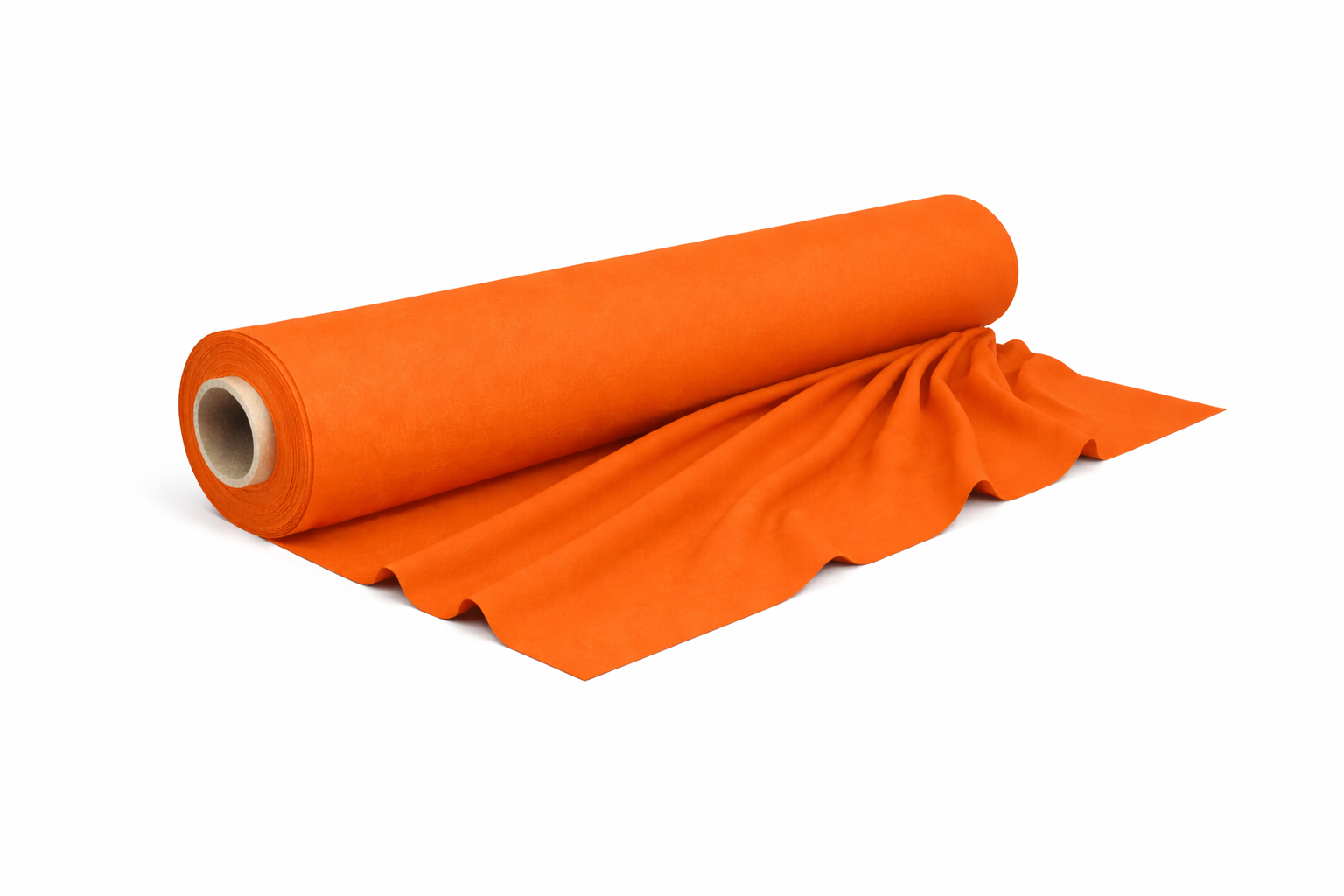 kleurstaal van brandwerend Flanel 260 cm oranje (3096) rol 50m voor events, theater en beurzen