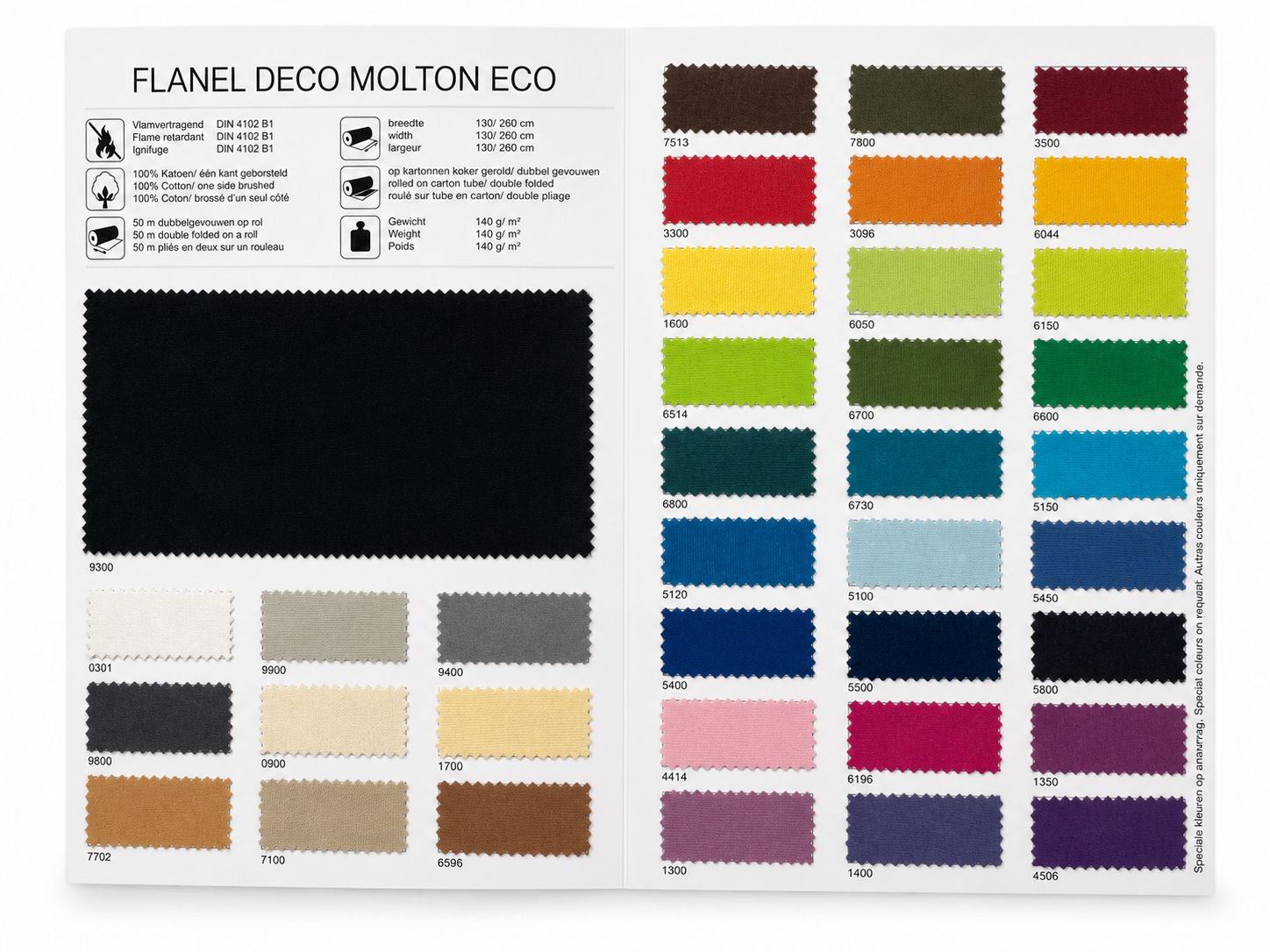 Sample card · Deco Molton ECO